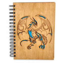 AdamToys - Szkicownik z drewnianą okładką - SMOK