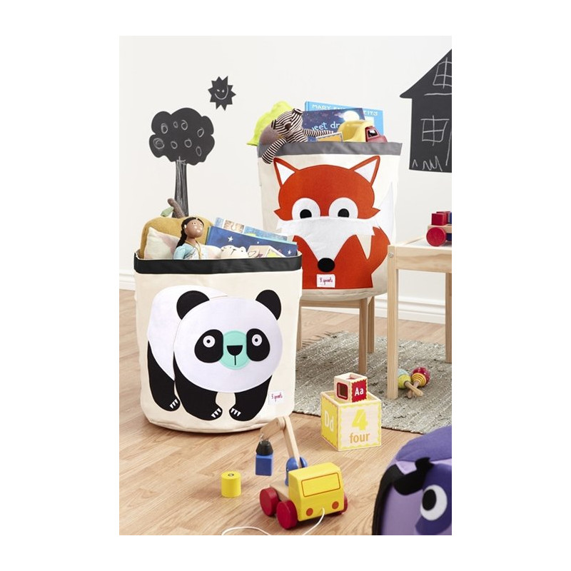 3 Sprouts Kosz na Zabawki Panda