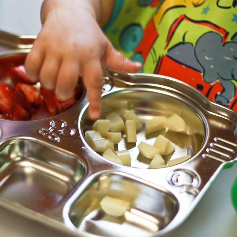 Innobaby Talerz Stalowy Bus School Friends