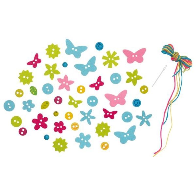 Goki® - Goki - Koraliki z filcu i drewna do nawlekania