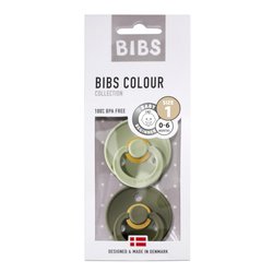 BIBS 2-PACK S SAGE & GREEN HUNTER Smoczek Uspokajający kauczuk Hevea