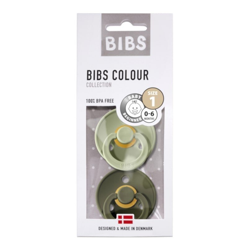 BIBS 2-PACK S SAGE & GREEN HUNTER Smoczek Uspokajający kauczuk Hevea