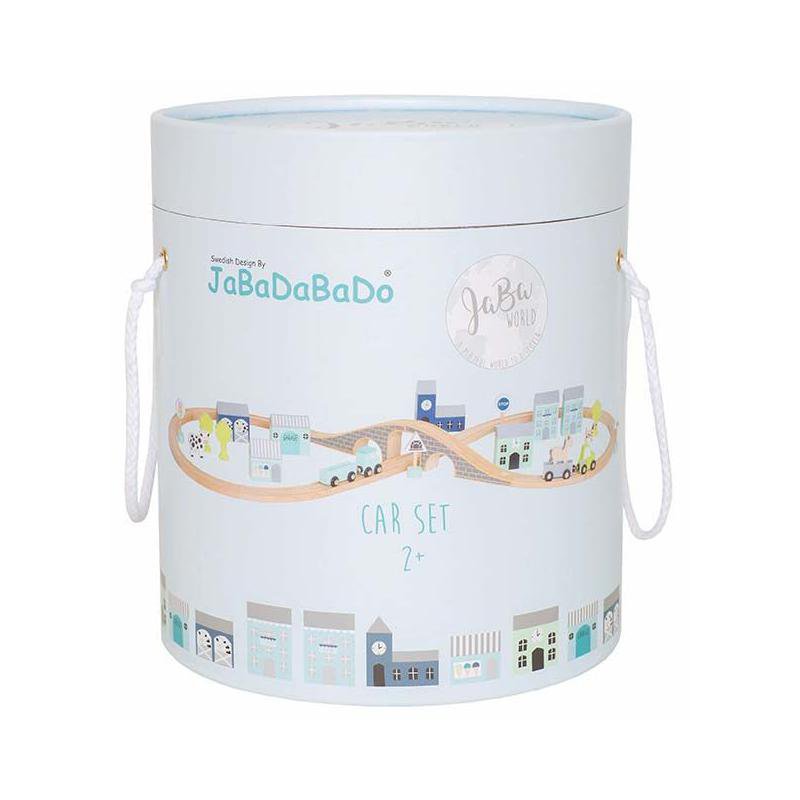 Drewniany tor samochodowy, niebieski Jabadabado JaBaDaBaDo