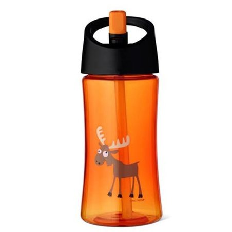 Carl Oscar Transparentny bidon ze słomką 350 ml Orange - Moose CARL OSCAR