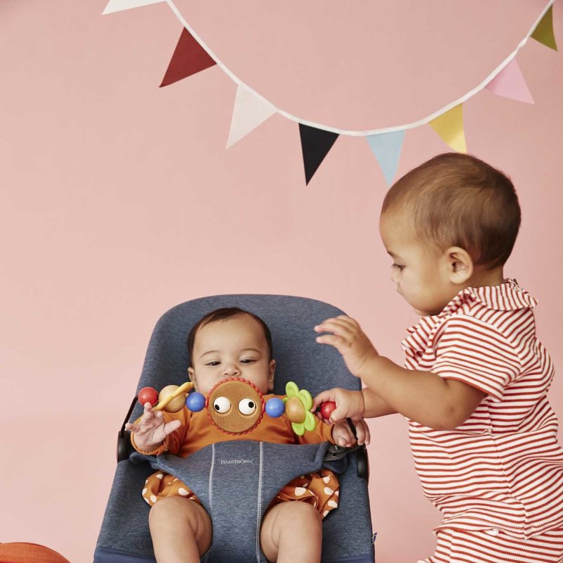 BABYBJORN - leżaczek BLISS 3D Jersey - Niebieski