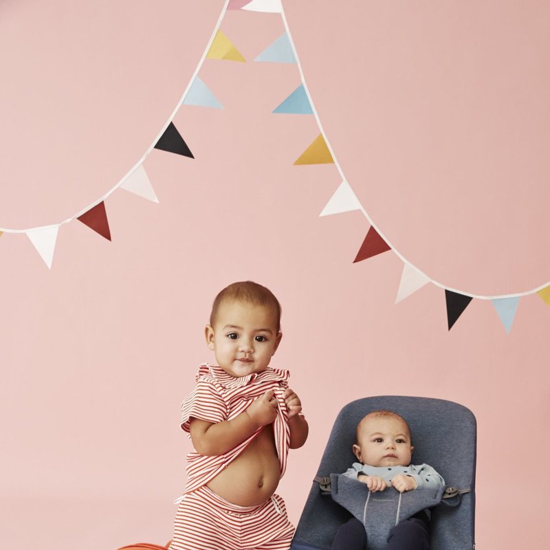 BABYBJORN - leżaczek BLISS 3D Jersey - Niebieski