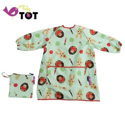 BLW Tidy Tot Coverall Bib Pistachio Green śliniak fartuszkowy długi z kieszonką