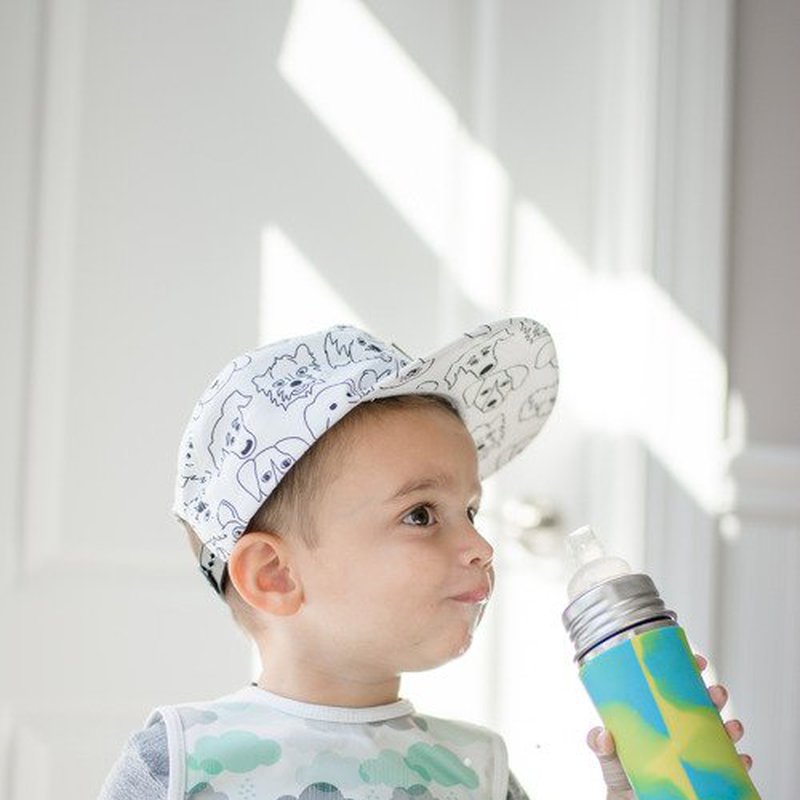 Termobutelka z ustnikiem niekapkiem 260 ml, niebieski swirl, Pura Kiki