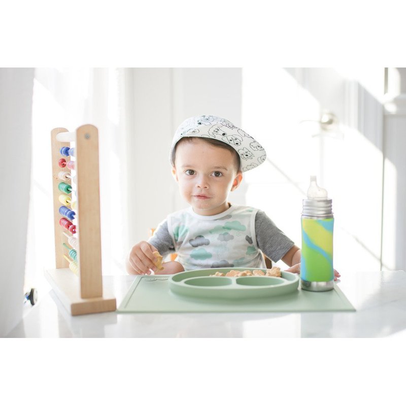 Termobutelka z ustnikiem niekapkiem 260 ml, niebieski swirl, Pura Kiki