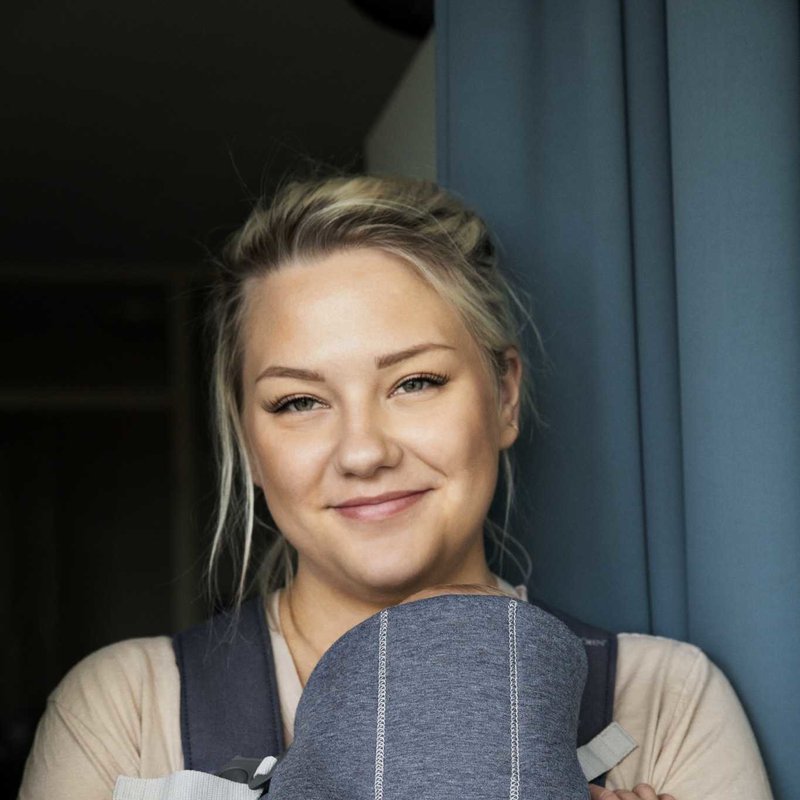 BABYBJORN MINI 3D Jersey – nosidełko, Niebieski