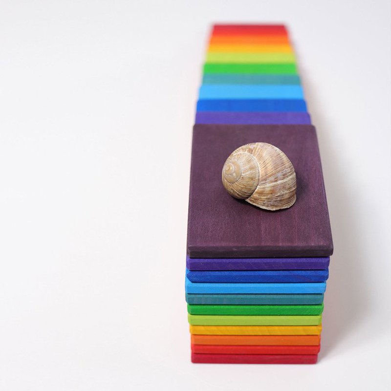 Płyty do budowania 0+, tęczowe, Grimm's