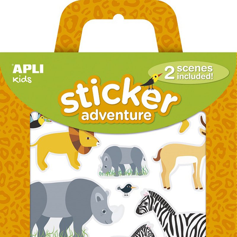 Zestaw naklejek z 2 planszami Apli Kids - Sawanna