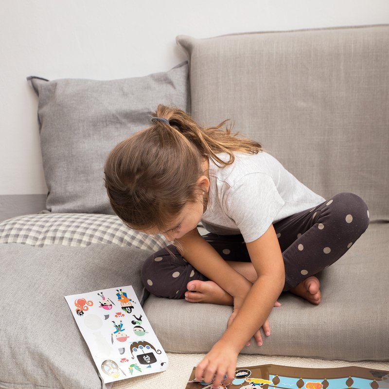 Zestaw naklejek z 2 planszami Apli Kids - Sawanna