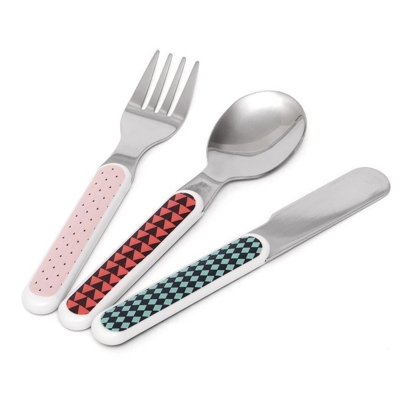 Petit Monkey - sztućce ze stali szlachetnej Królik i Kropki