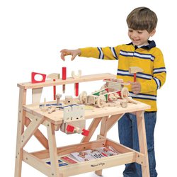 Melissa&Doug® - Melissa & Doug - Warsztat majsterkowicza drewniany i zestaw konstrukcyjny 2w1