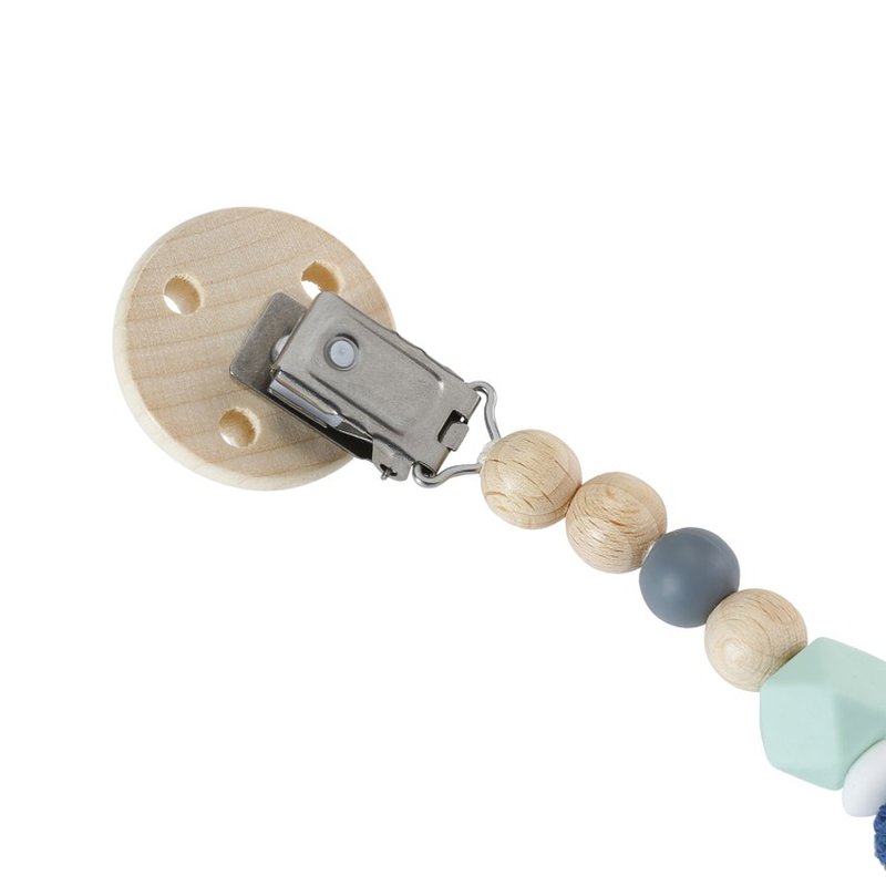 Zawieszka do smoczka,  granatowo-miętowa, Kikadu