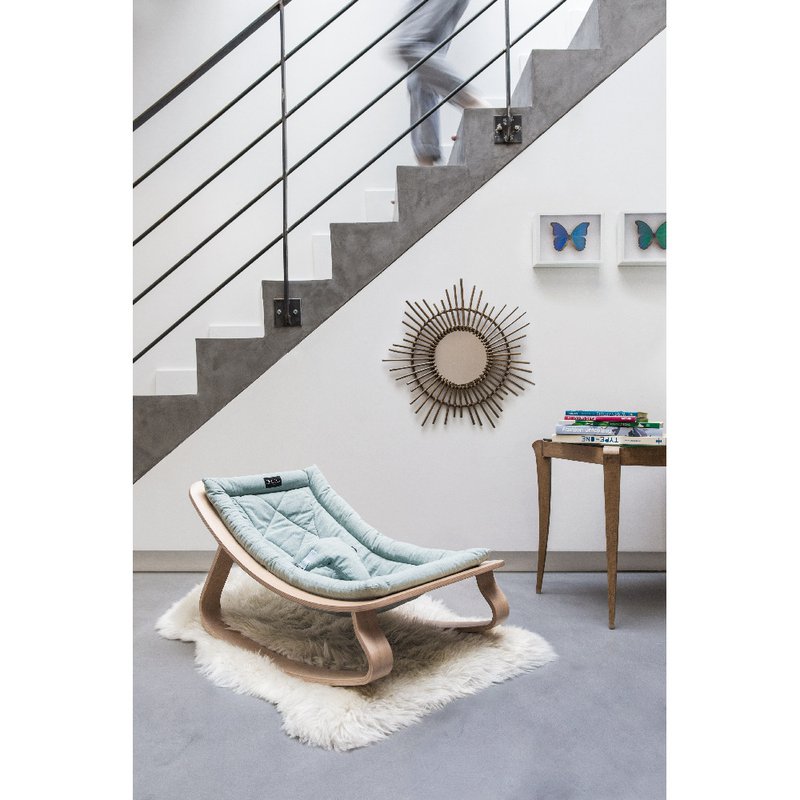 Charlie Crane Leżaczek Levo buk Aruba Blue CHARLIE CRANE