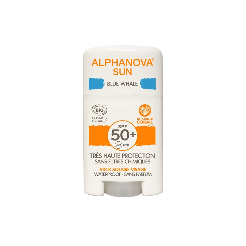 Alphanova Sun, Krem z filtrem w sztyfcie, SPF50+, Blue Whale, 12 g ALPHANOVA SUN