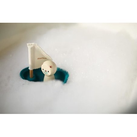 Żaglówka z misiem polarnym, zabawka do kąpieli | Plan Toys®