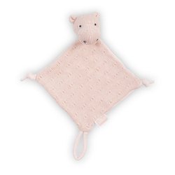 Jollein - Baby & Kids - Jollein - przytulanka dou dou z zawieszką na smoczek Hippo Peach