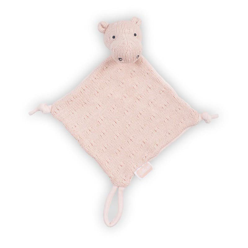Jollein - Baby & Kids - Jollein - przytulanka dou dou z zawieszką na smoczek Hippo Peach
