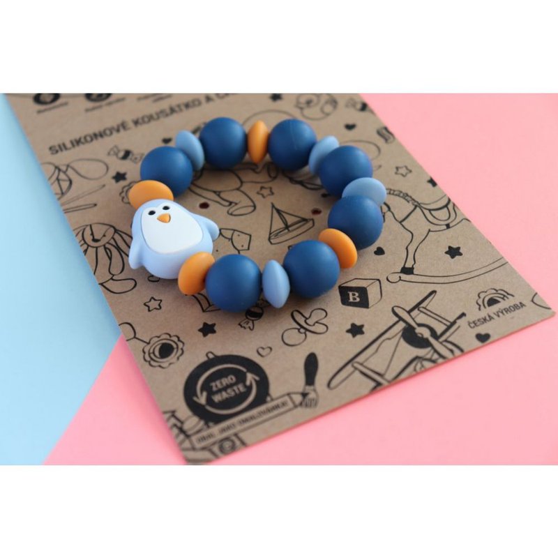 Mimijo - Gryzak z niebieskim pingwinkiem