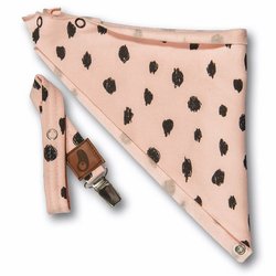 Hi Little One - bandanka z zawieszką Leopard Blush  2 in 1