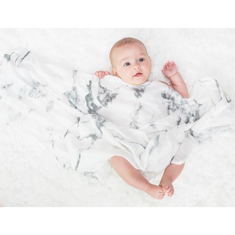 Lulujo Modern Kocyk Bambusowy Marble