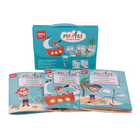 Teczka małego artysty z 3 książeczkami Apli Kids - Piraci Teczka małego artysty z 3 książeczkami Apli Kids - Piraci