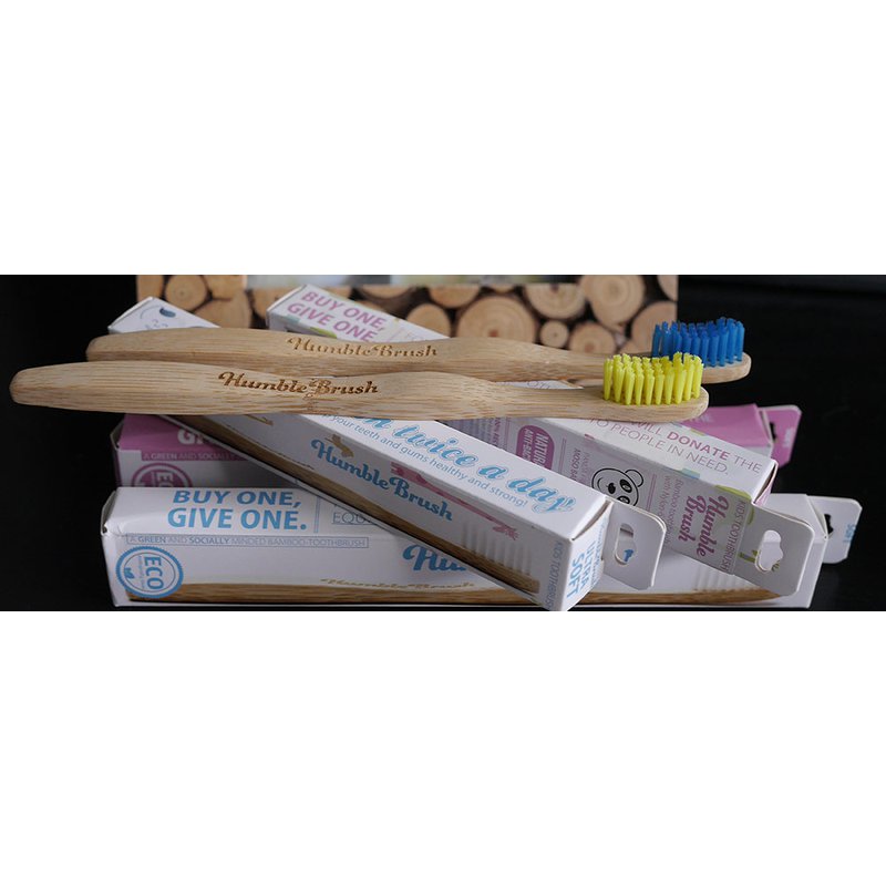 Humble Brush, Bambusowa szczoteczka do zębów, Soft, czarna HUMBLE BRUSH