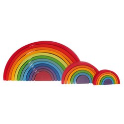 Drewniana Tęcza 12 el., kolorowa, Grimm's