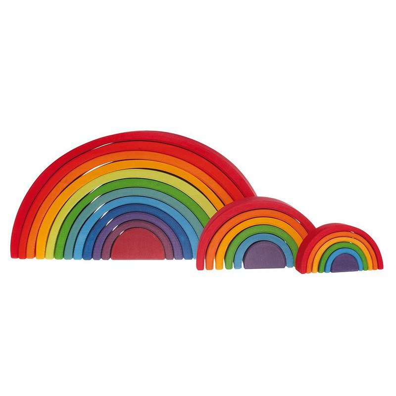 Drewniana Tęcza 12 el., kolorowa, Grimm's