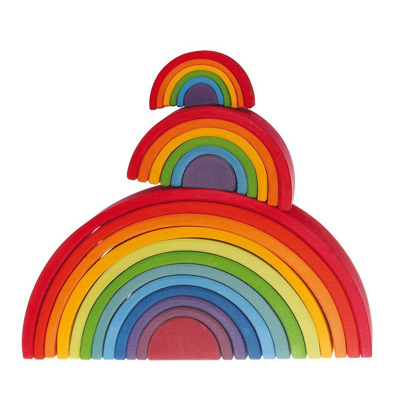 Drewniana Tęcza 12 el., kolorowa, Grimm's