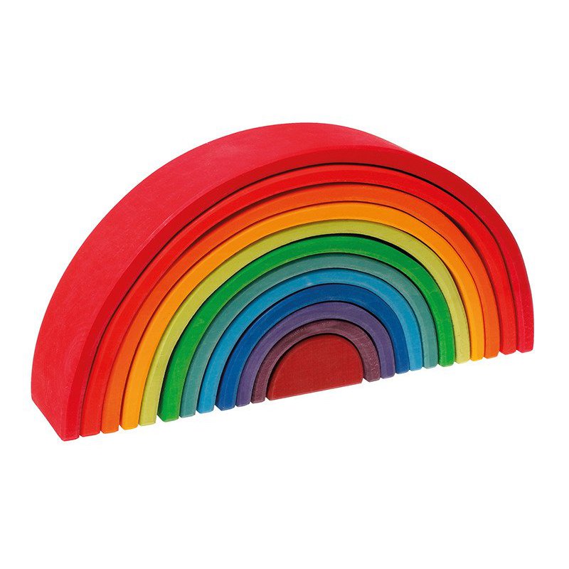 Drewniana Tęcza 12 el., kolorowa, Grimm's