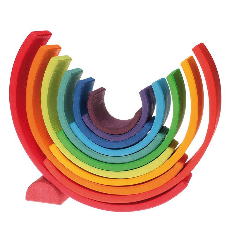 Drewniana Tęcza 12 el., kolorowa, Grimm's