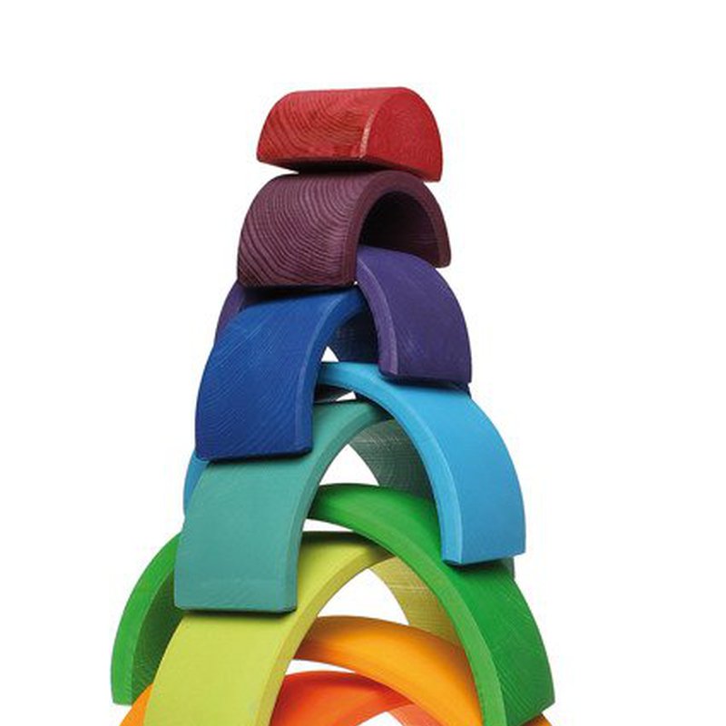 Drewniana Tęcza 12 el., kolorowa, Grimm's