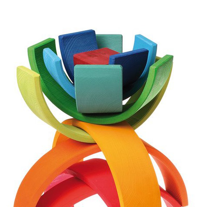 Drewniana Tęcza 12 el., kolorowa, Grimm's