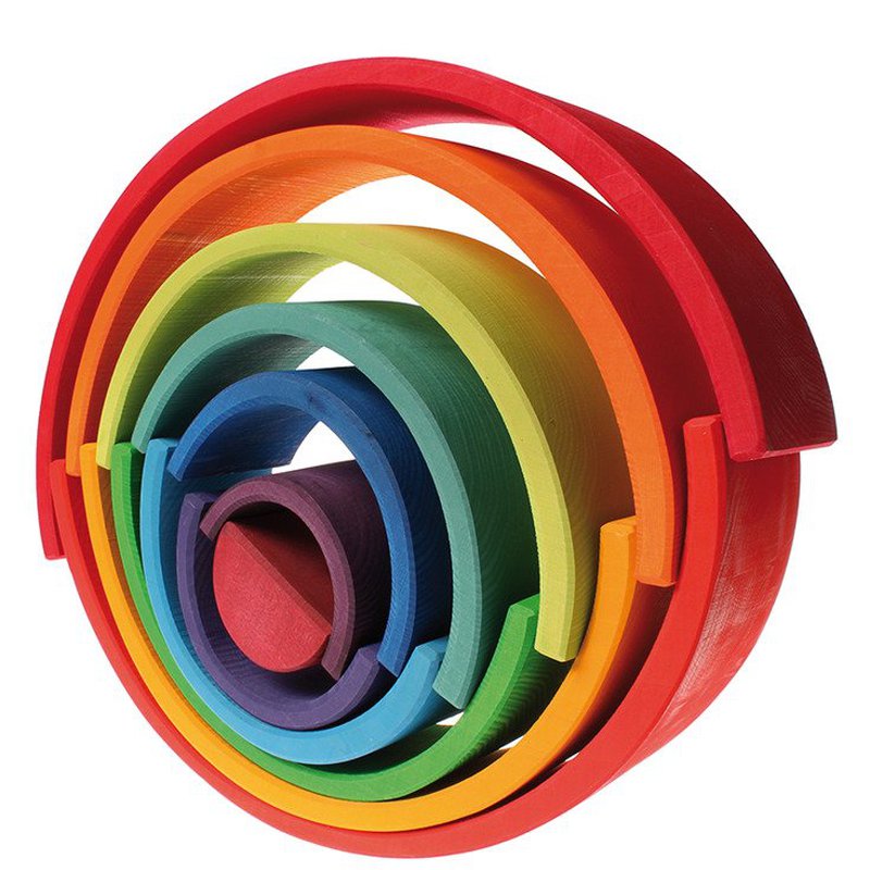 Drewniana Tęcza 12 el., kolorowa, Grimm's