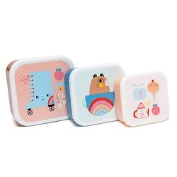Petit Monkey - Zestaw 3 śniadaniówek lunchbox Skate boot