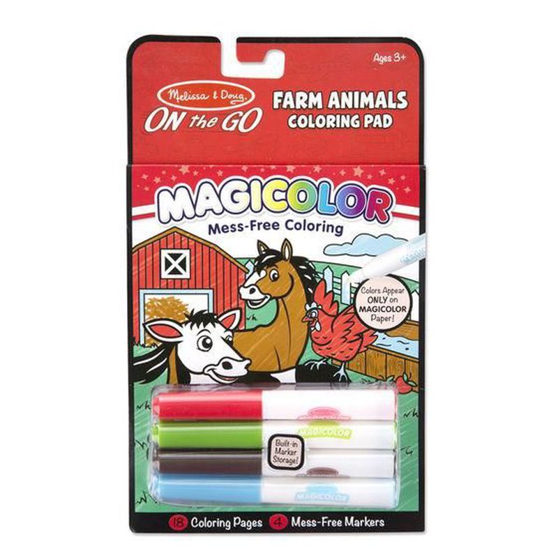 Melissa&Doug® - Melissa and Doug, Kolorowanka bez Brudzenia Zwierzęta na Farmie 3-7 lat