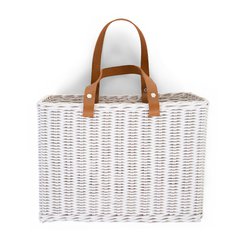Childhome Kosz wiszący z uchwytami White CHILDHOME