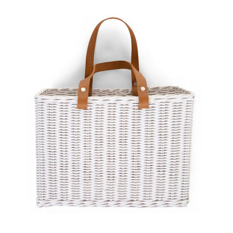 Childhome Kosz wiszący z uchwytami White CHILDHOME