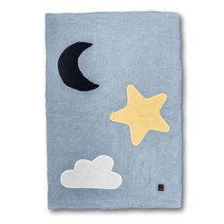 Hi Little One - kocyk muslinowy/ kołderka Day & Night Baby Blue