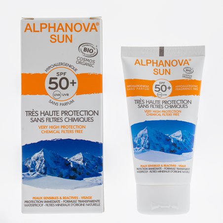 Alphanova Sun BIO Krem przeciwsłoneczny, hipoalergiczny, wodoodporny, filtr SPF50, 50g ALPHANOVA SUN
