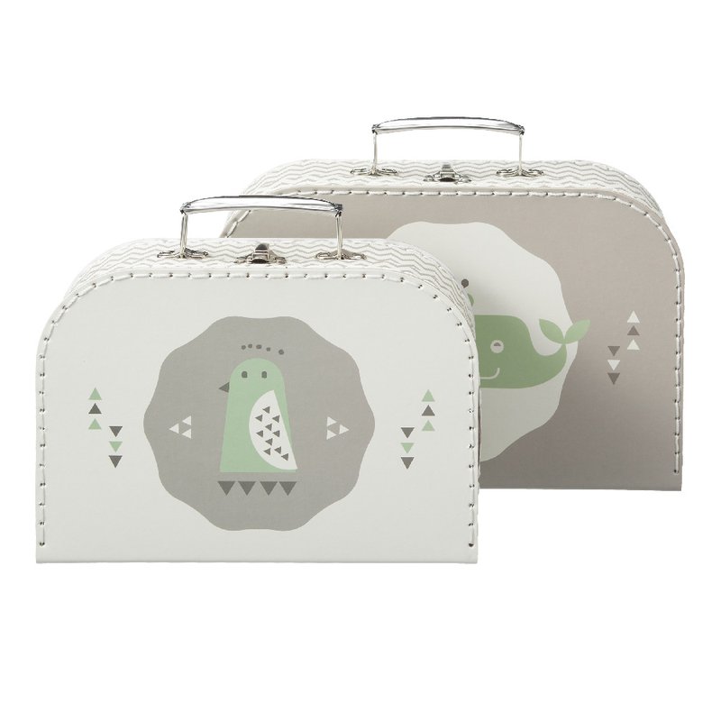 Fresk Zestaw walizek 2 szt. Wieloryb szary FRESK