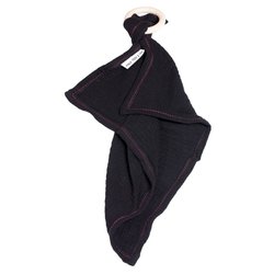 Hi Little One - Przytulanka dou dou z gryzakiem cozy muslin with wood teether Black