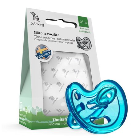 Eco Viking Anatomiczny Smoczek Uspokajający SiliMed Blue wiek 0m+ Eco Viking Anatomiczny Smoczek Uspokajający SiliMed Blue wiek 0m+