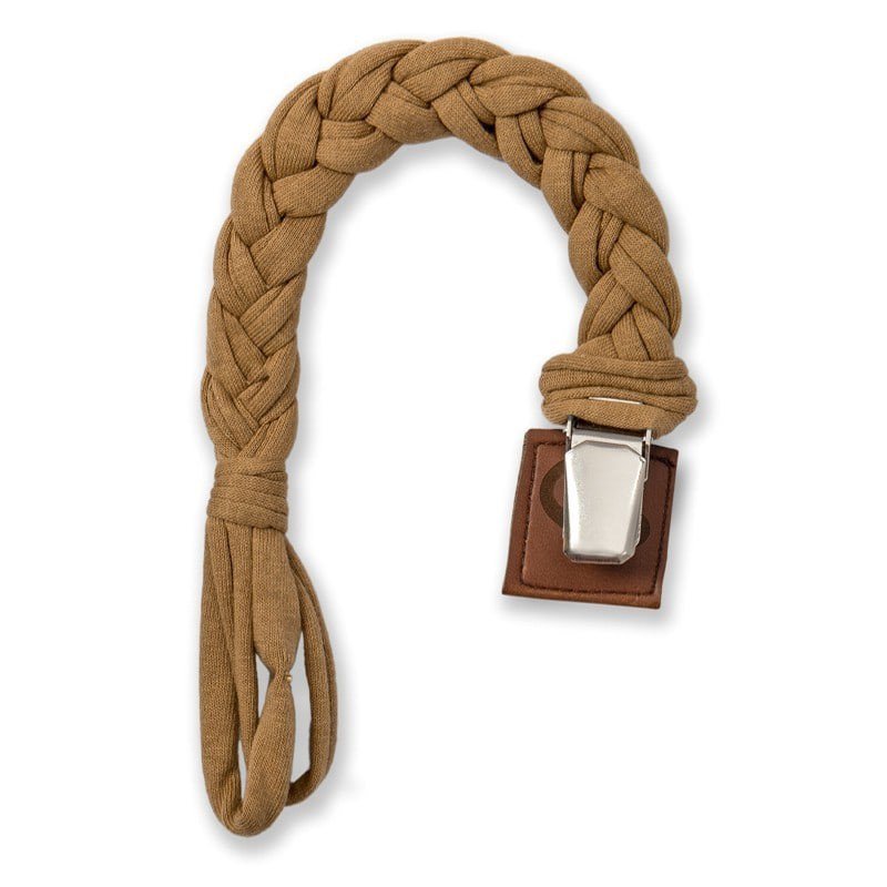 Hi Little One - warkoczykowa zawieszka do smoczka Pacifire holder Mustard