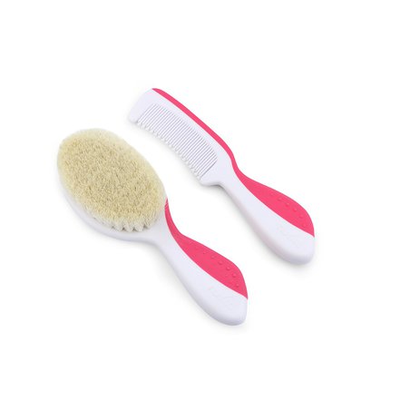 Nuvita, Zestaw pielęgnacyjny szczoteczka i grzebień PINK 1137 NUVITA