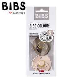 BIBS 2-PACK M BLUSH & DARK OAK Smoczek Uspokajający kauczuk Hevea